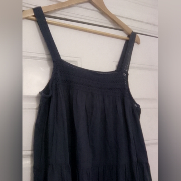 Universal Thread Blue Sleeveless Crochet Midi Dress - Picture 2 of 7